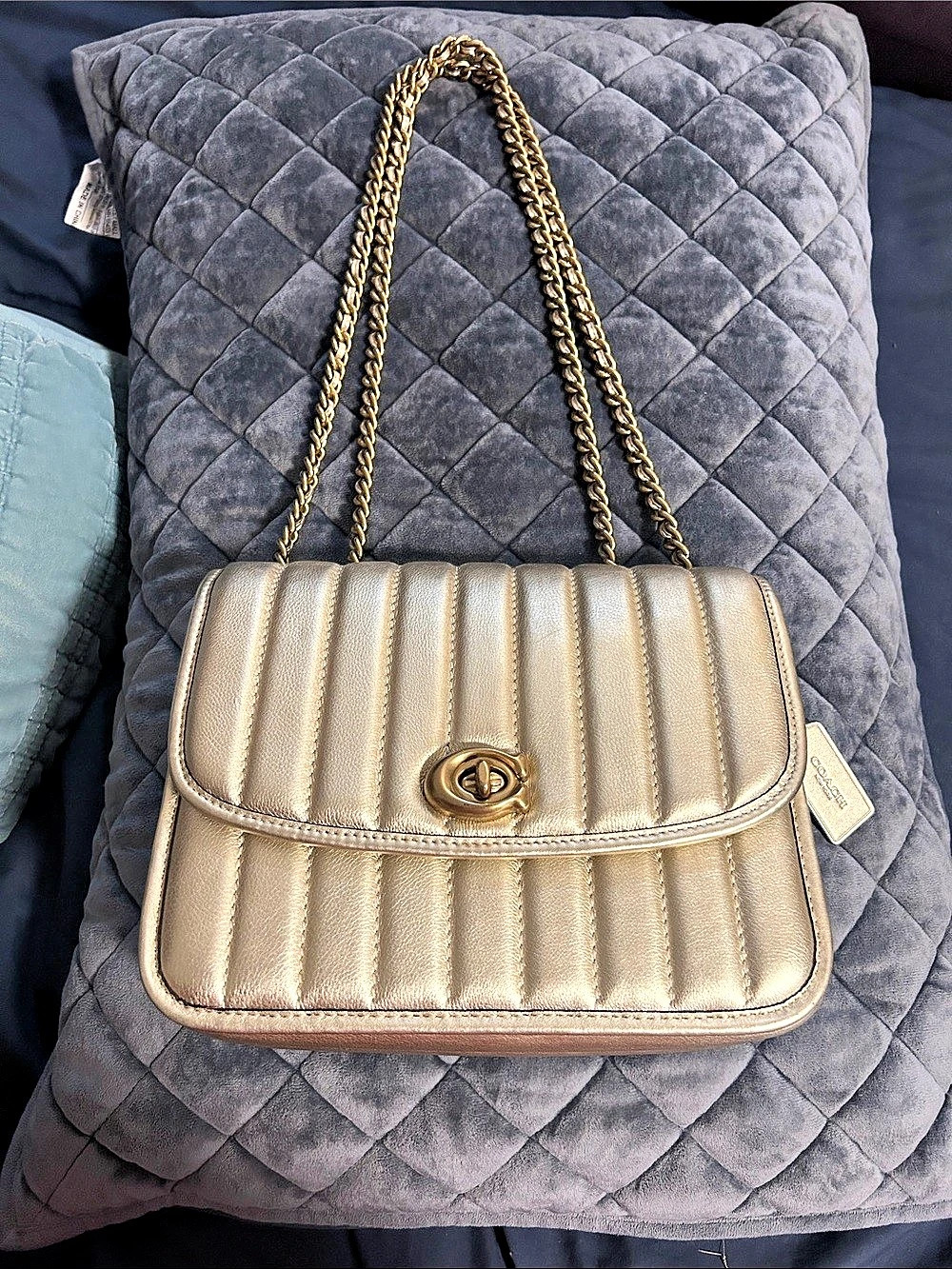 Coach Tabby Shoulder Bag 26 with Pillow Quilting Pillow Quilting Gold